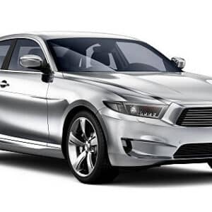 Generic car on white background